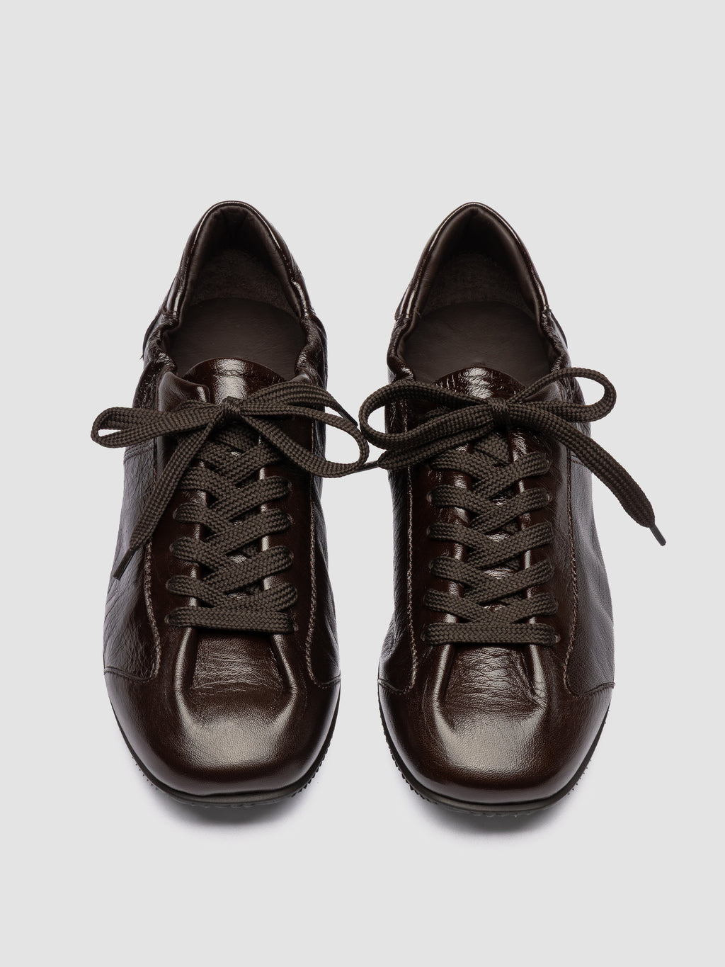BALLET 102 - Brown Leather Low Top Sneakers