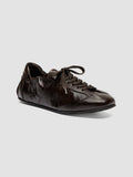 BALLET 102 - Brown Leather Low Top Sneakers