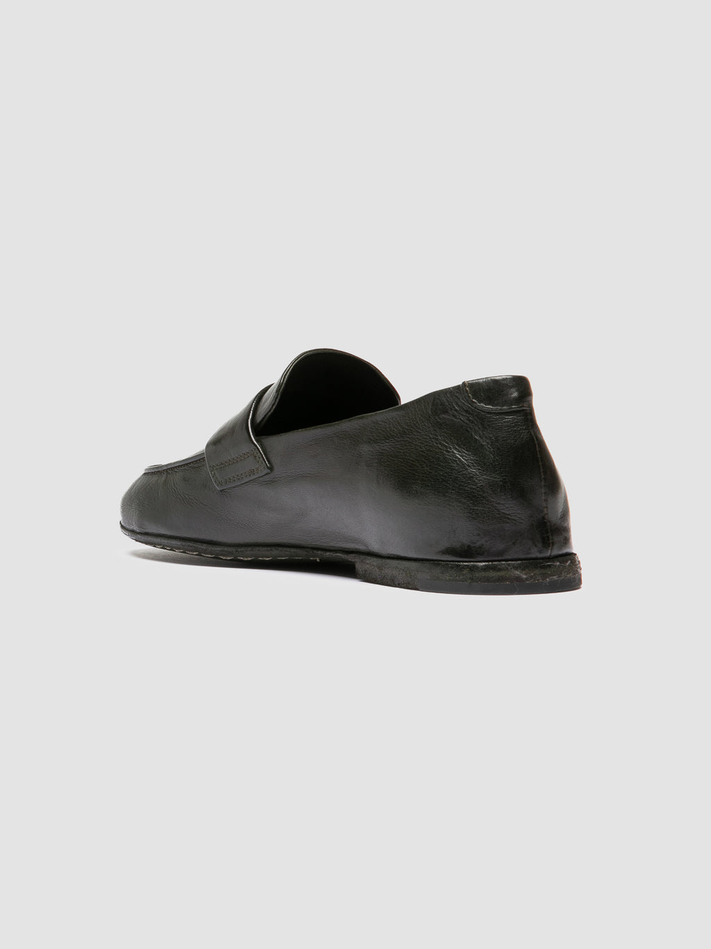 BLAIR DD 001 - Green Leather Penny Loafers