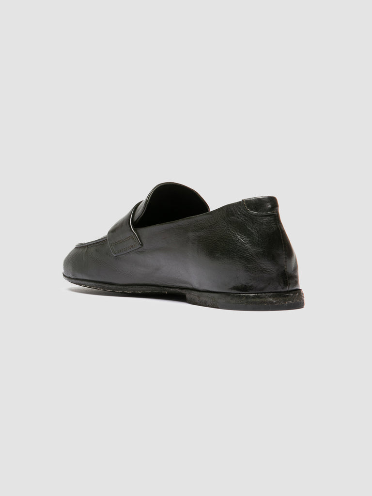 BLAIR DD 001 - Green Leather Penny Loafers