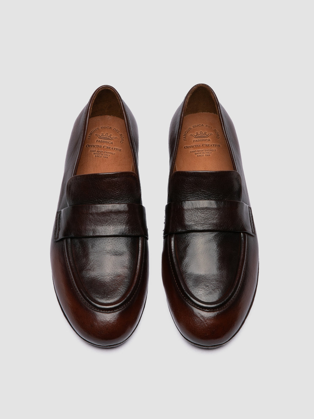 BLAIR DD 002_W - Brown Leather Penny Loafers