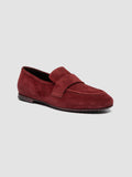 BLAIR DD/002_W - Burgundy Suede Penny Loafers