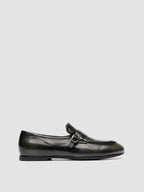 BLAIR DD 003_W - Green Leather Penny Loafers