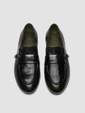 BLAIR DD 003_W - Green Leather Penny Loafers
