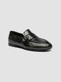 BLAIR DD 003_W - Green Leather Penny Loafers
