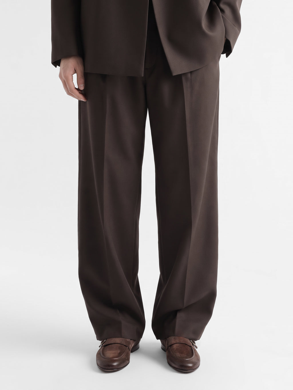 BLAIR DD 003_W - Braune Pennyloafer aus Wildleder