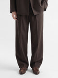 BLAIR DD 003_W - Braune Pennyloafer aus Wildleder