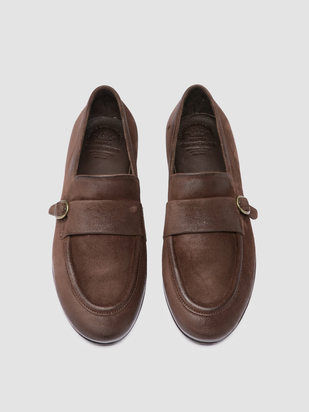 BLAIR DD 003_W - Braune Pennyloafer aus Wildleder