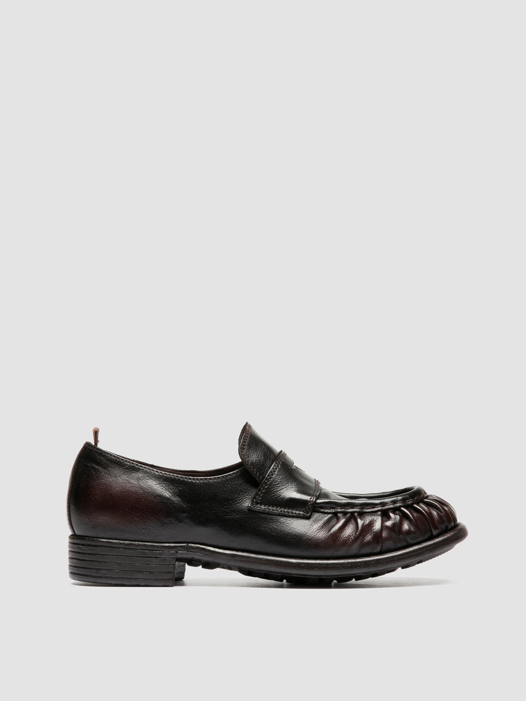 CALIXTE 085 - Brown Leather Penny Loafers - image OCDCAXT085IGN41M580380 - 1