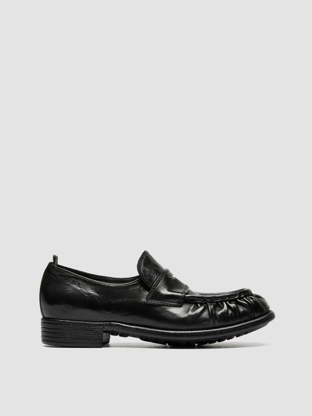 CALIXTE 085 - Black Leather Penny Loafers - image OCDCAXT085IGNIS1000350 - 1