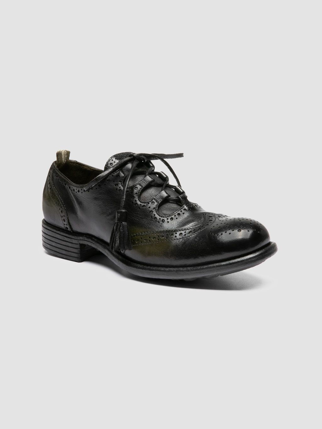 CALIXTE 087 - Grüne Oxfordschuhe aus Leder - image OCDCAXT087IGN41V577360 - 3