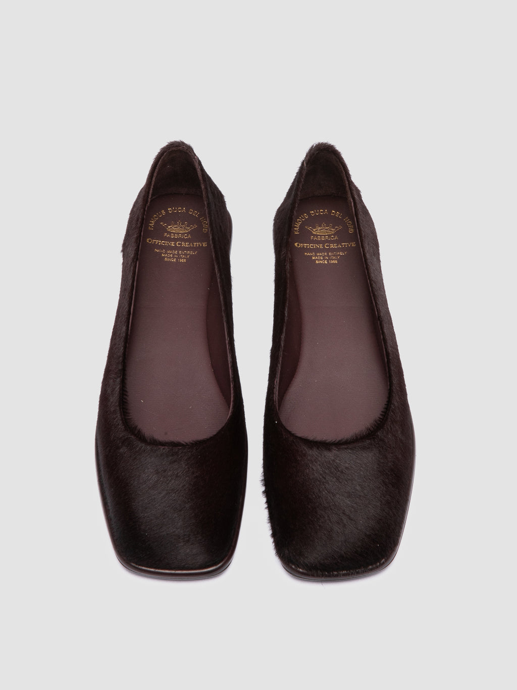CLOVER 008_W - Burgundy Leather Ballerina Shoes