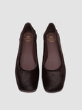 CLOVER 008_W - Burgundy Leather Ballerina Shoes