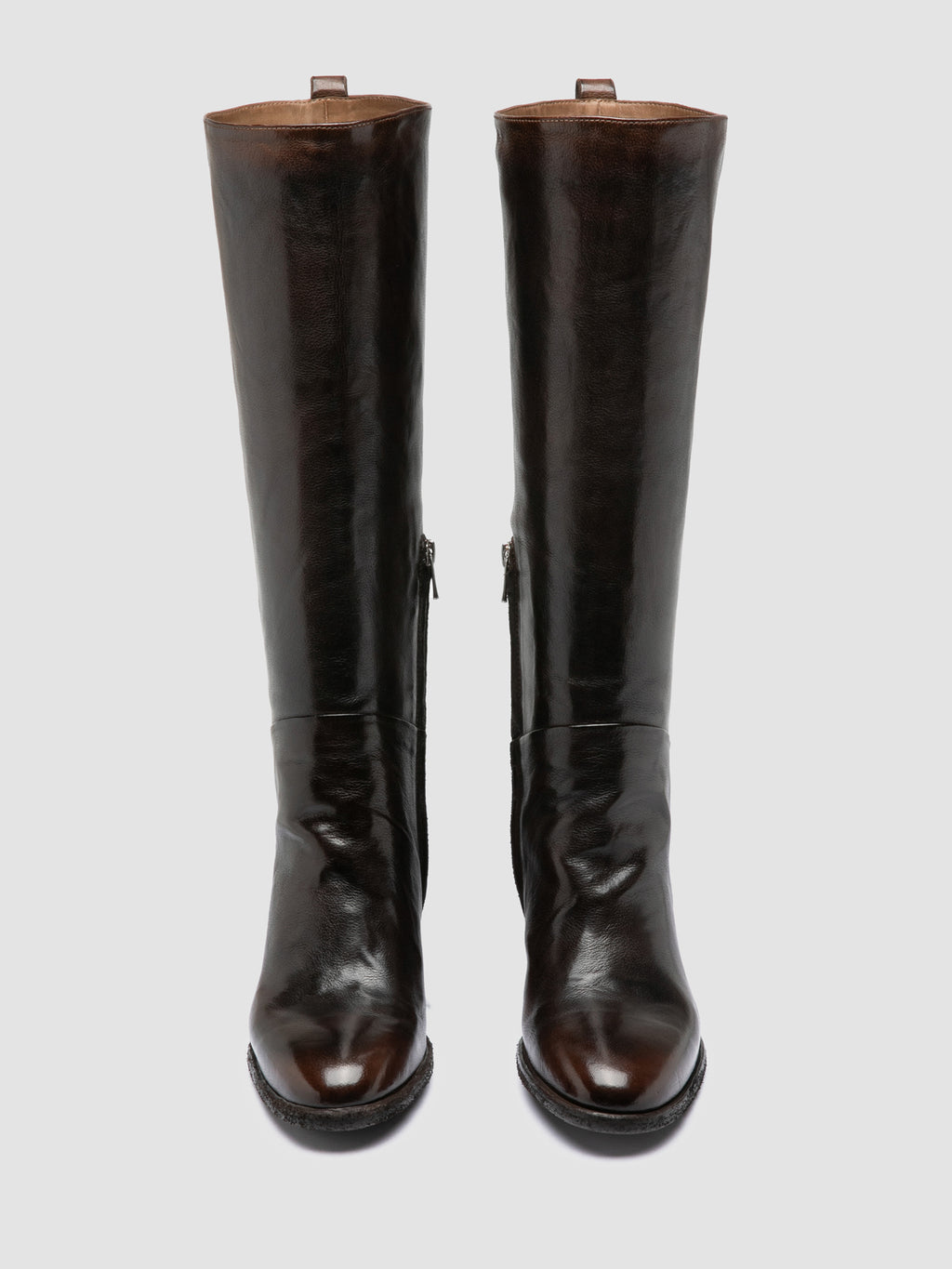 DELICE 004 - Brown Leather Zip Boots - image OCDDELI004IGN18D222370 - 3