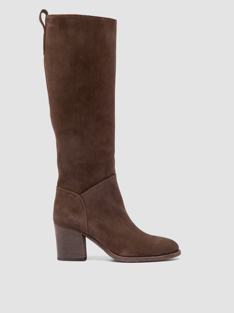DELICE 004 - Brown Suede Zip Boots