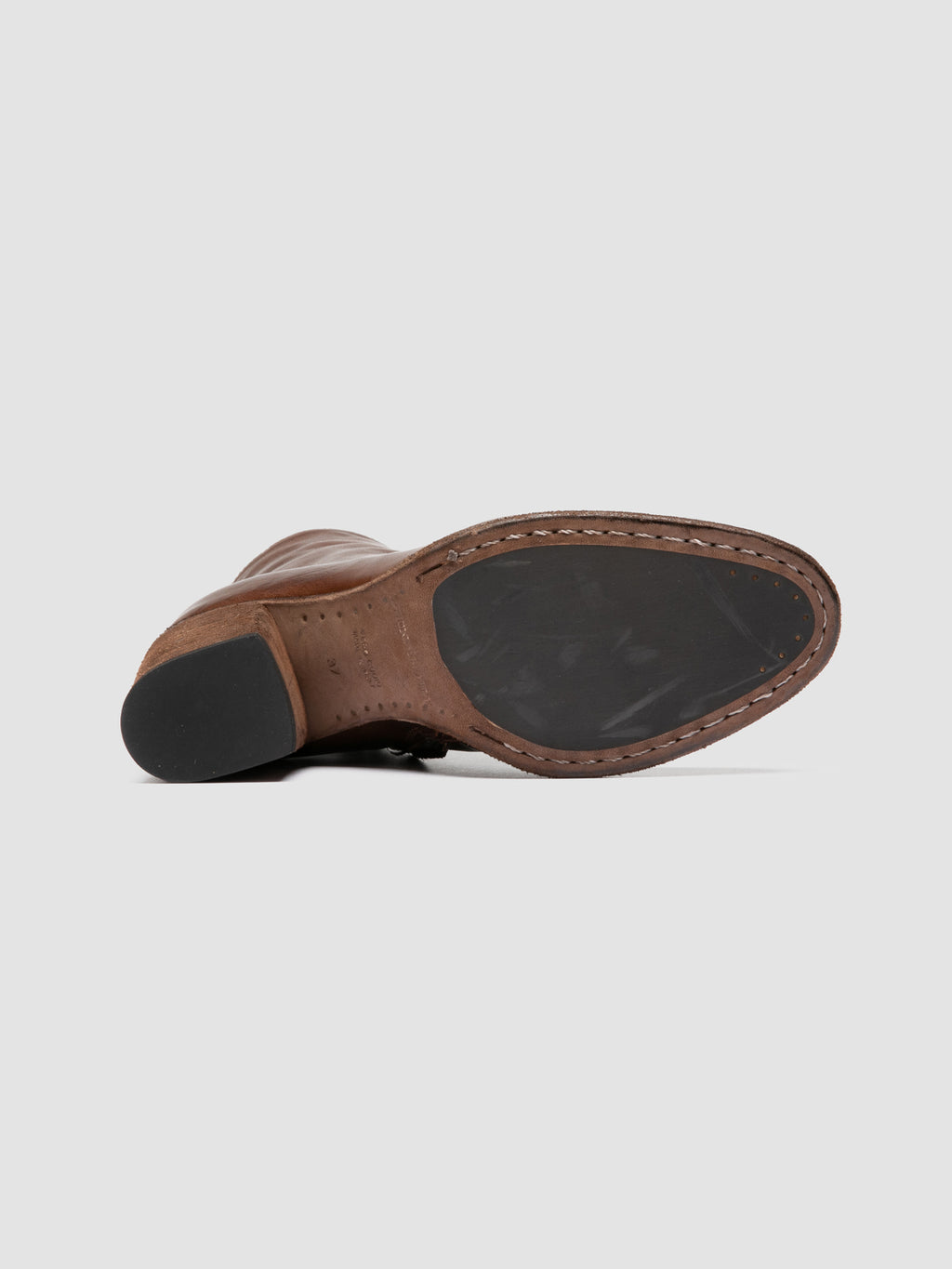 DELICE 005 - Brown Leather Zipped Boots