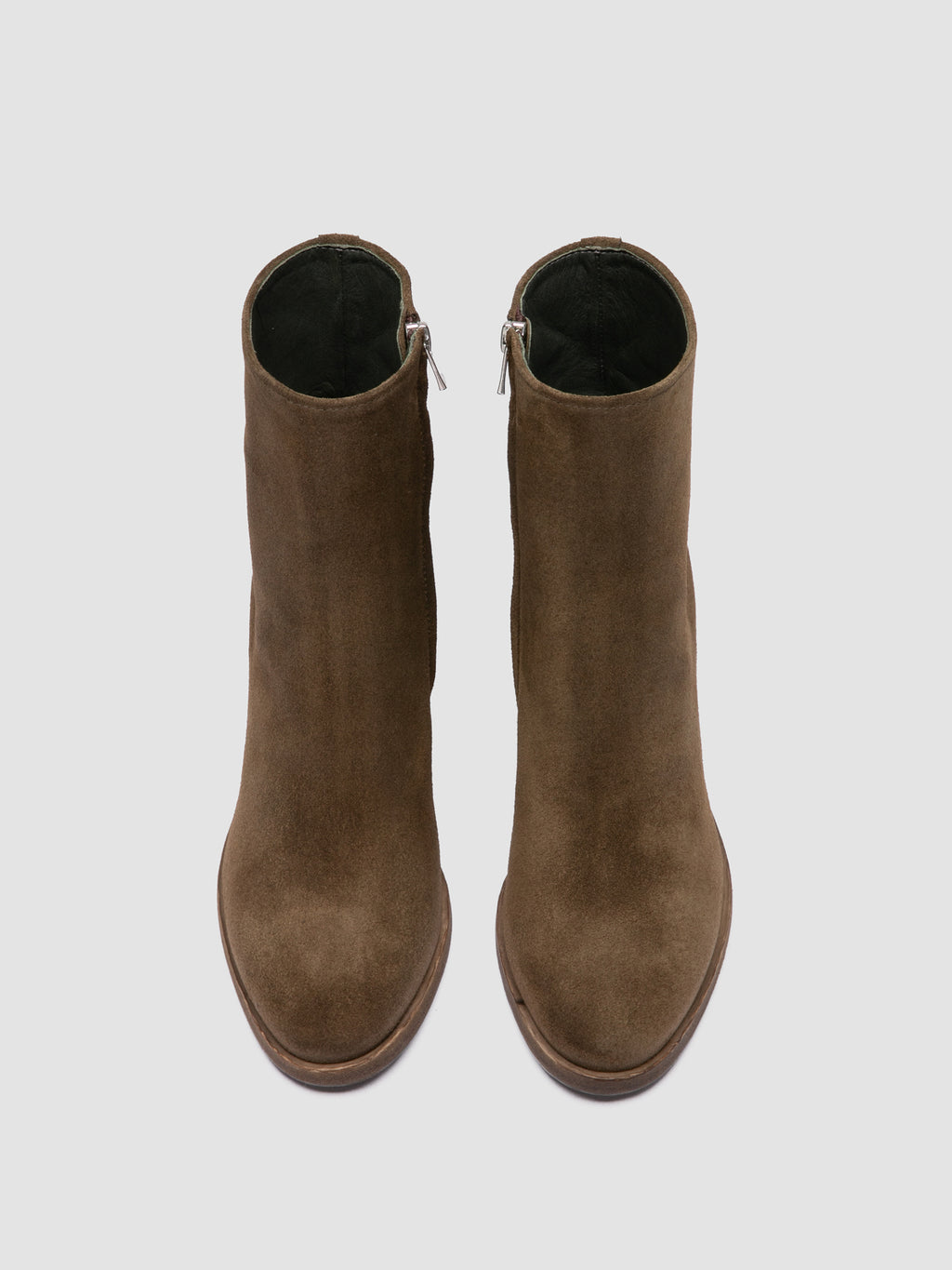 DELICE 005 - Brown Suede Zip Boots