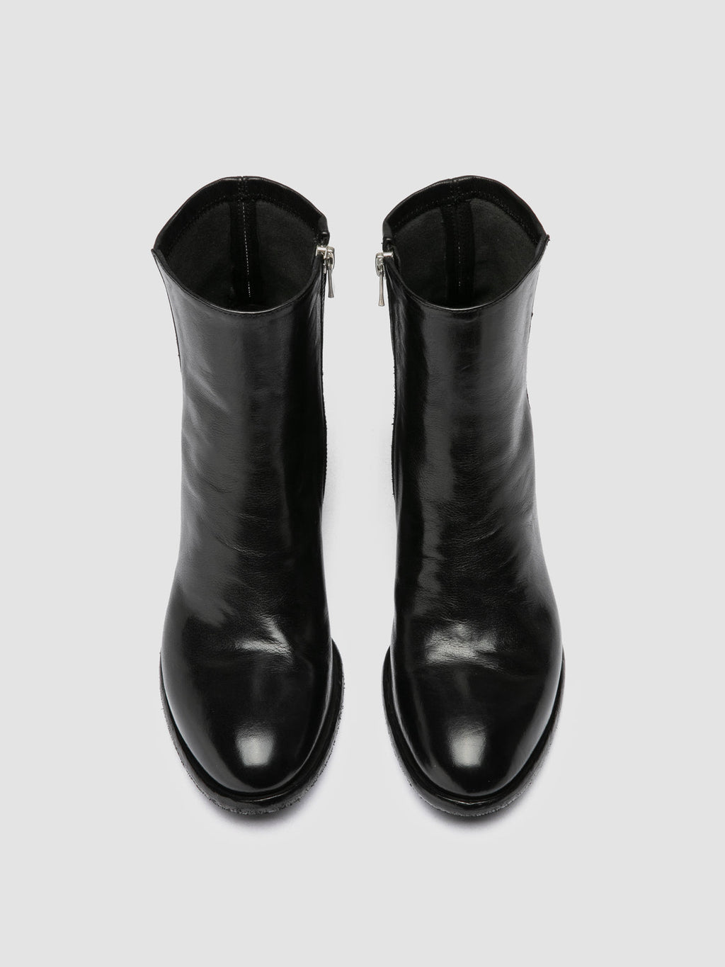 DENNER 127 - Black Leather Zipped Boots - image OCDDENN127IGNI21000360 - 2
