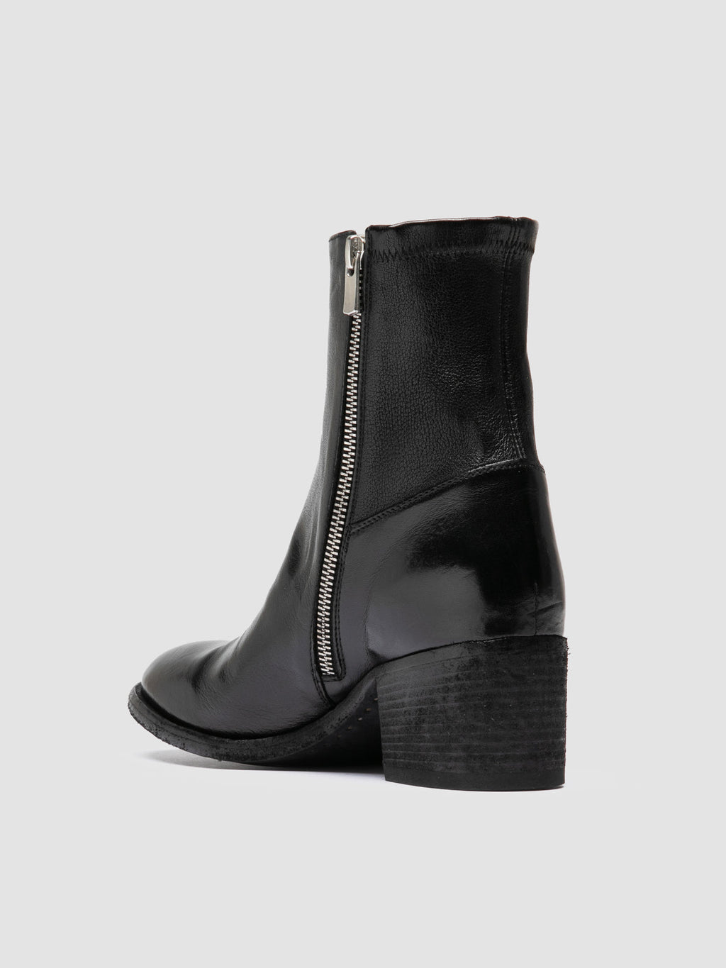 DENNER 127 - Black Leather Zipped Boots - image OCDDENN127IGNI21000360 - 4