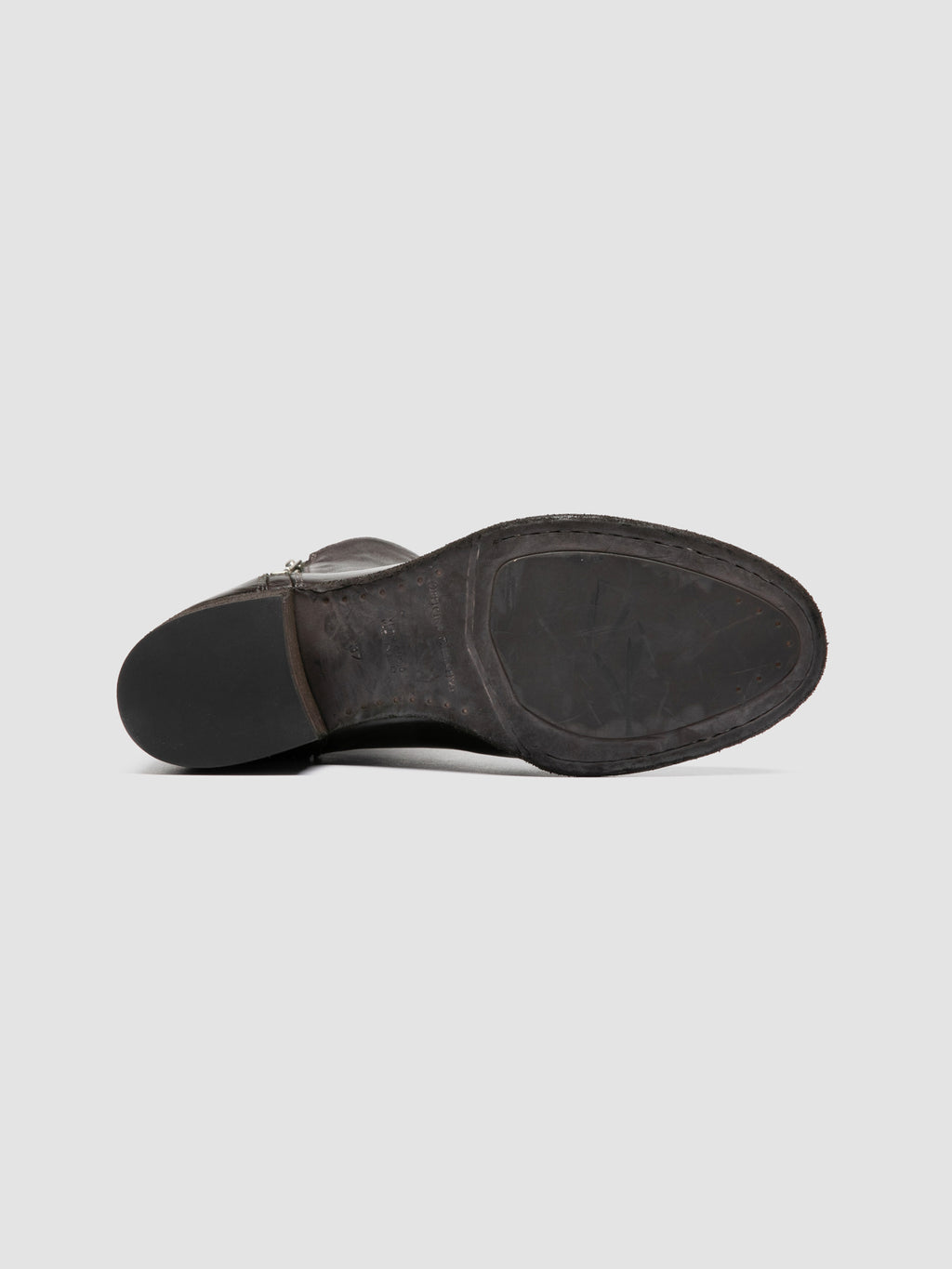 DENNER 129 - Grey Leather Zipped Boots