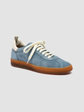 GINNASIO 101 -  Blue Leather and Suede Sneakers - image OCDDEST101COC10R609370 - 3