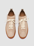 GINNASIO 101 - Beige Leather and Suede Sneakers