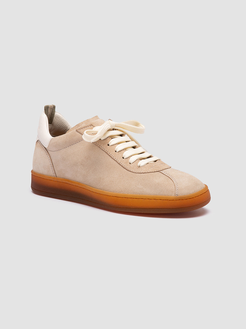GINNASIO 101 - Beige Leather and Suede Sneakers