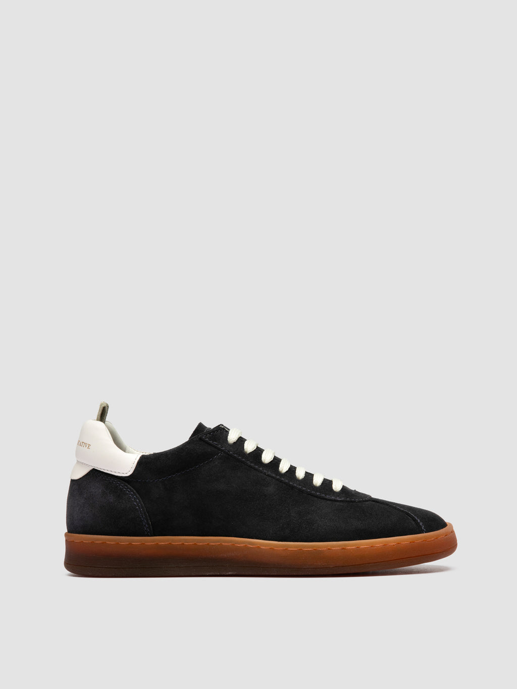 GINNASIO 103 - Blaue Sneaker aus Leder und Wildleder