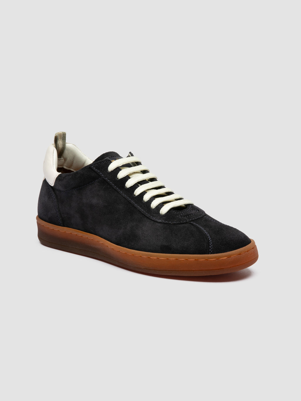 GINNASIO 103 - Blaue Sneaker aus Leder und Wildleder