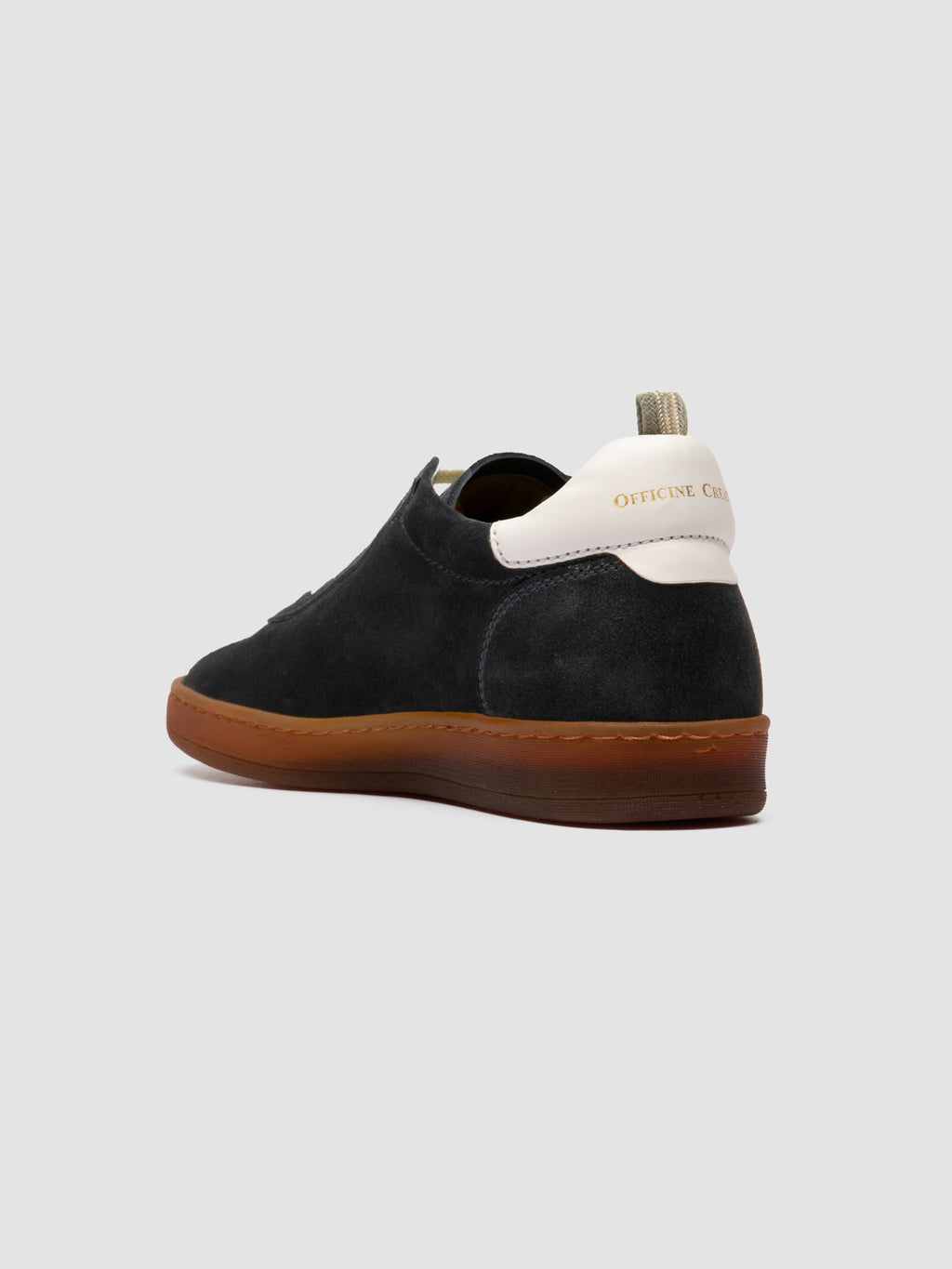 GINNASIO 103 - Blaue Sneaker aus Leder und Wildleder