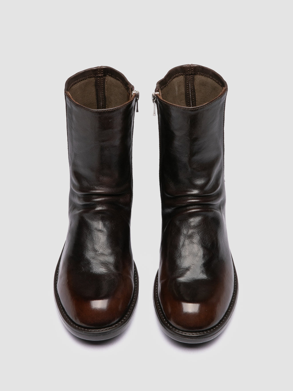 DIARY 115 - Brown Stretch Leather Boots