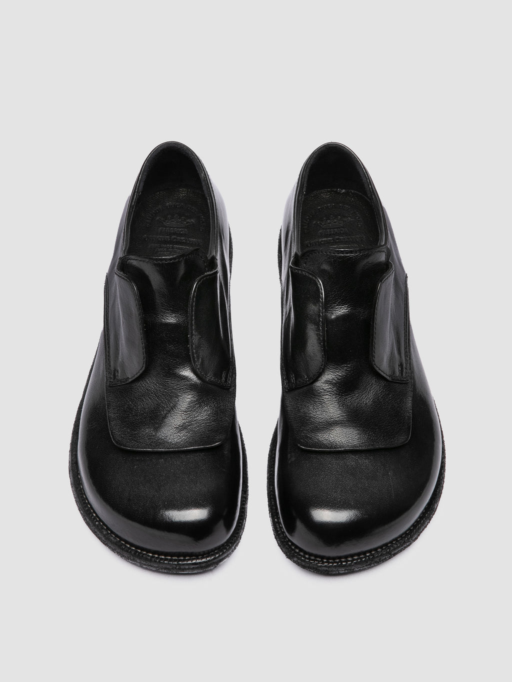EMERALD DD 001 - Schwarze Derby-Schuhe aus Leder - image OCDEMED001IGNIS1000360 - 2