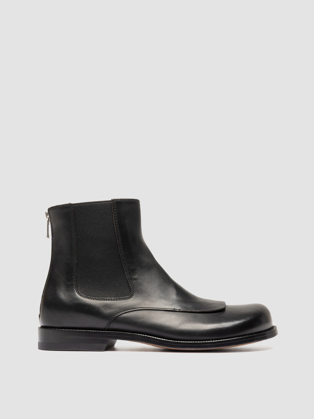 EMERALD 015 - Black Leather Zip Boots