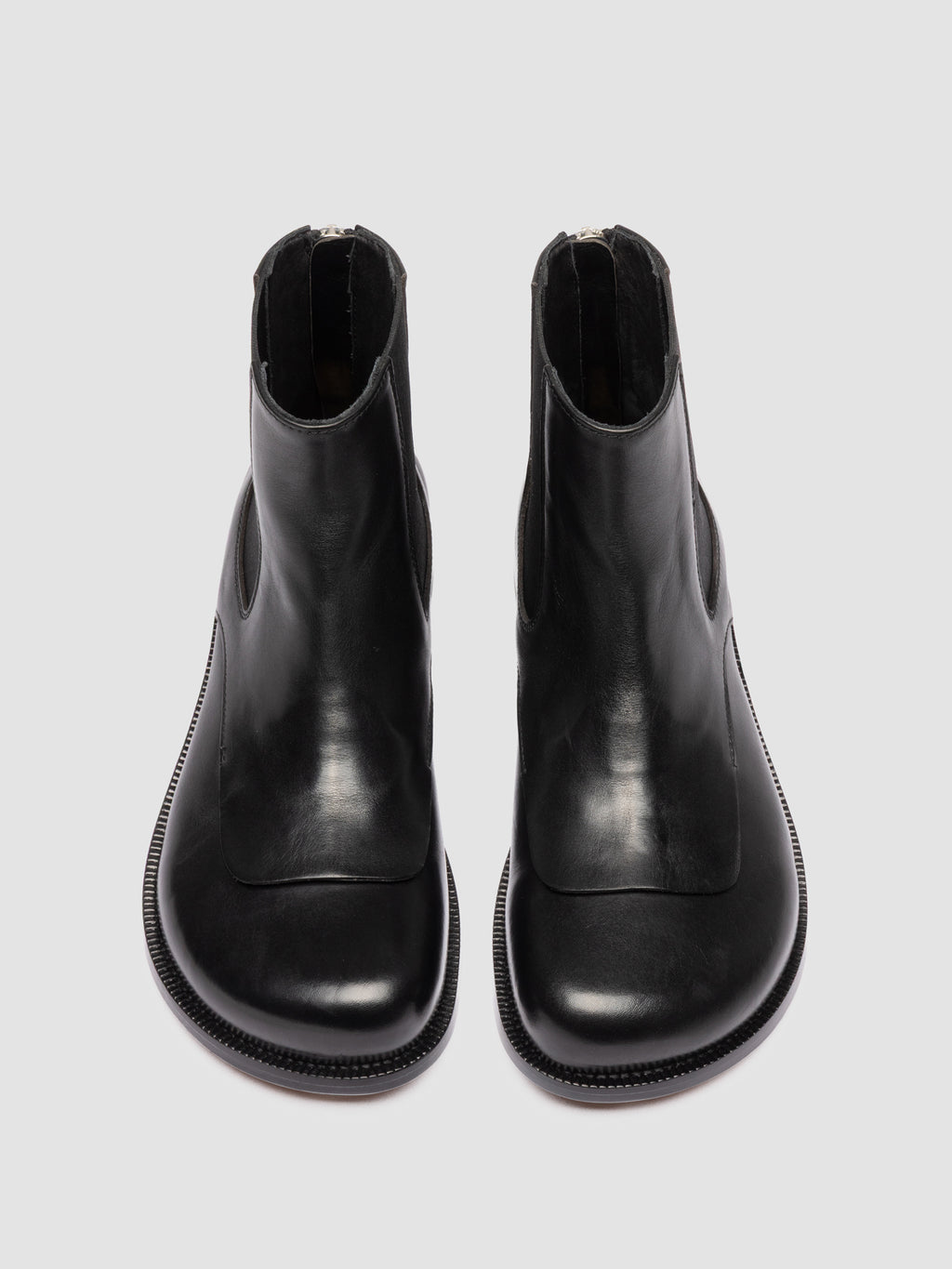 EMERALD 015 - Black Leather Zip Boots