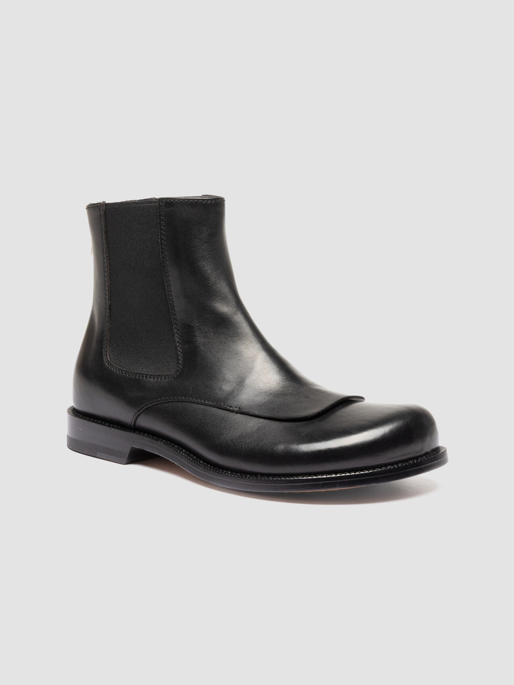 EMERALD 015 - Black Leather Zip Boots