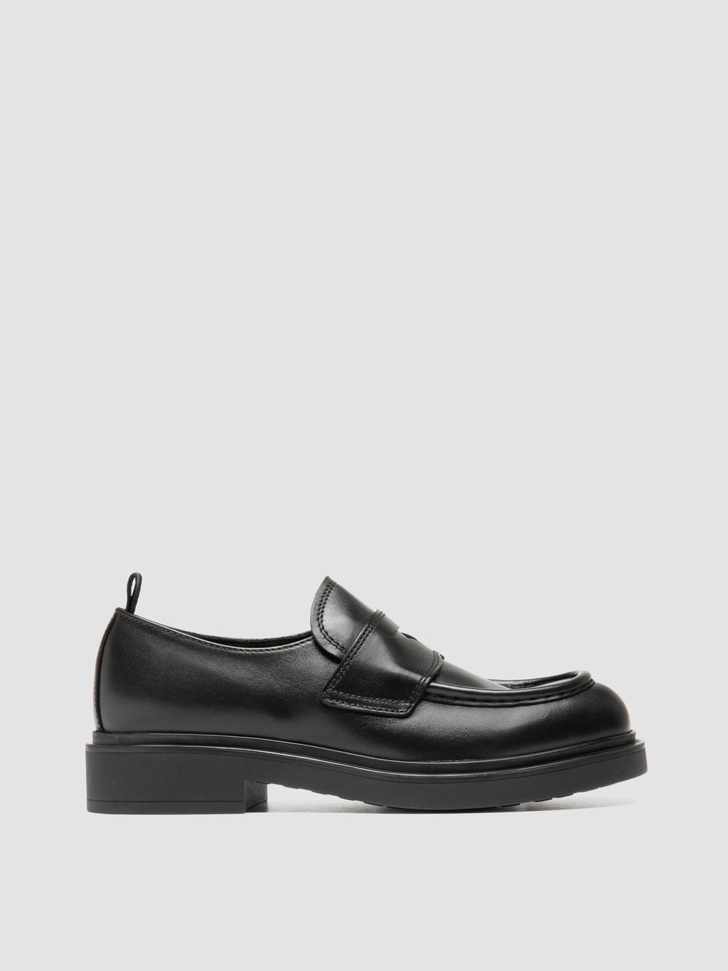 ENGINEER 101 - Schwarze Loafer aus Leder