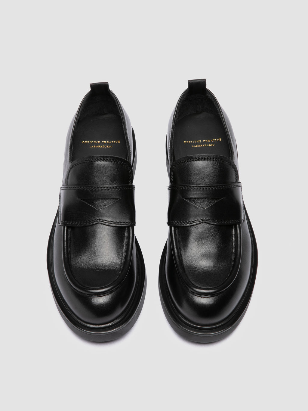 ENGINEER 101 - Schwarze Loafer aus Leder