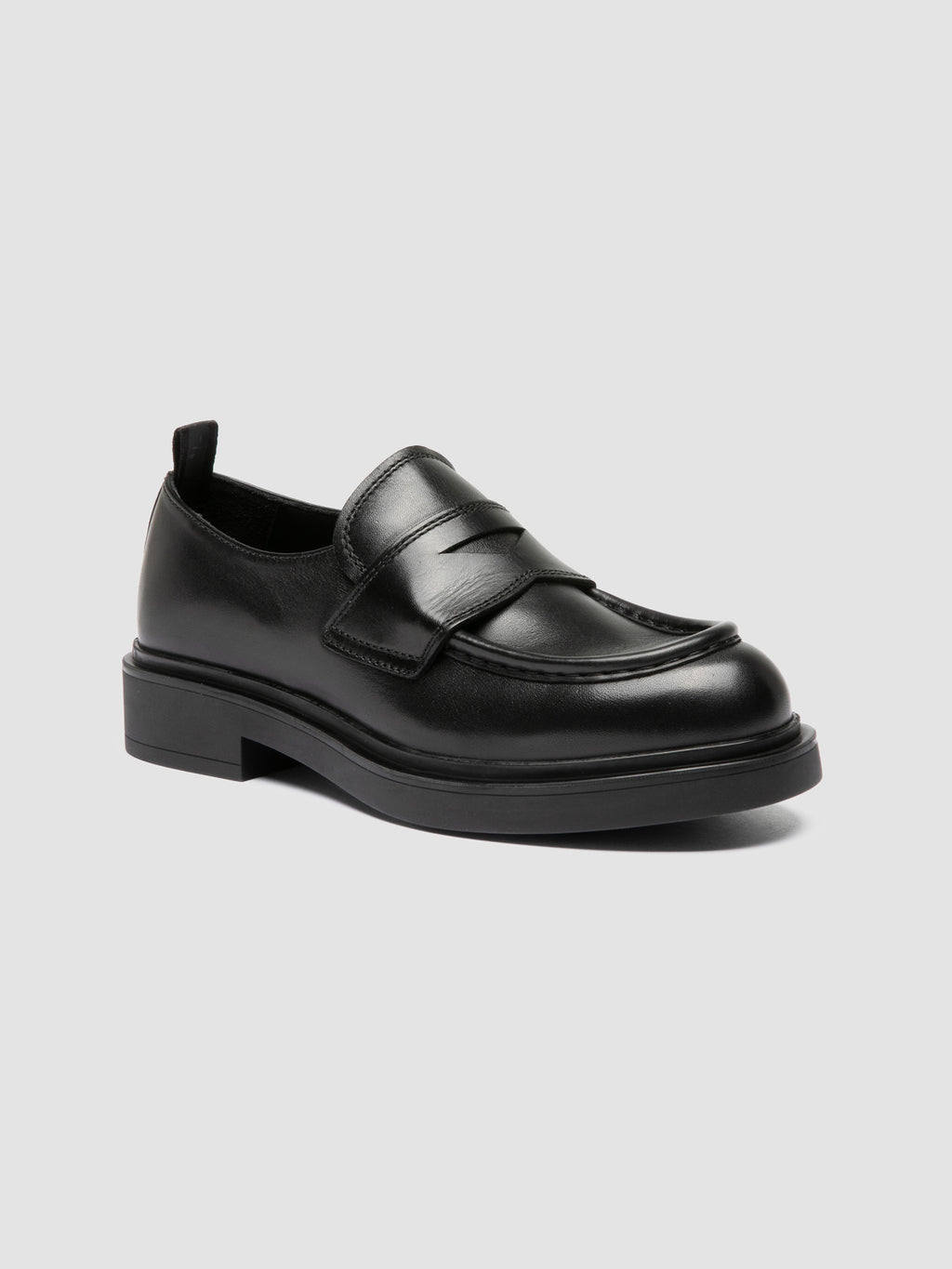 ENGINEER 101 - Schwarze Loafer aus Leder