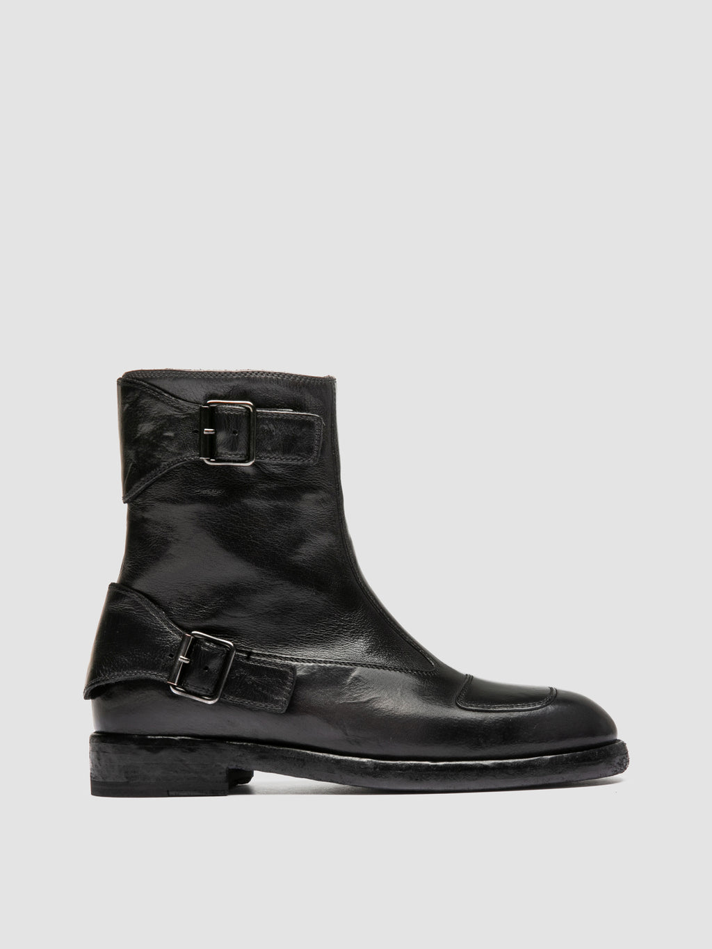 EPHYMERAL 003 - Black Leather Zipped Boots
