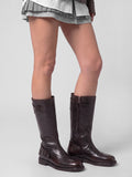 EPHYMERAL 004 - Brown Leather Zipped Boots