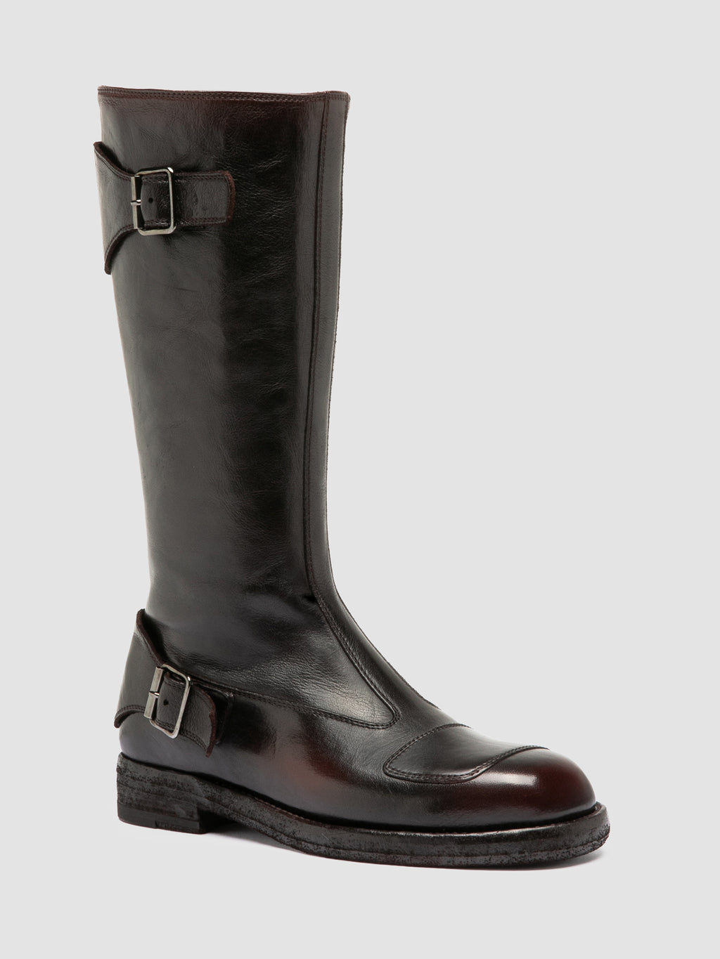 EPHYMERAL 004 - Brown Leather Zipped Boots