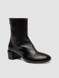 FLORE 012_W - Black Leather Zip Boots