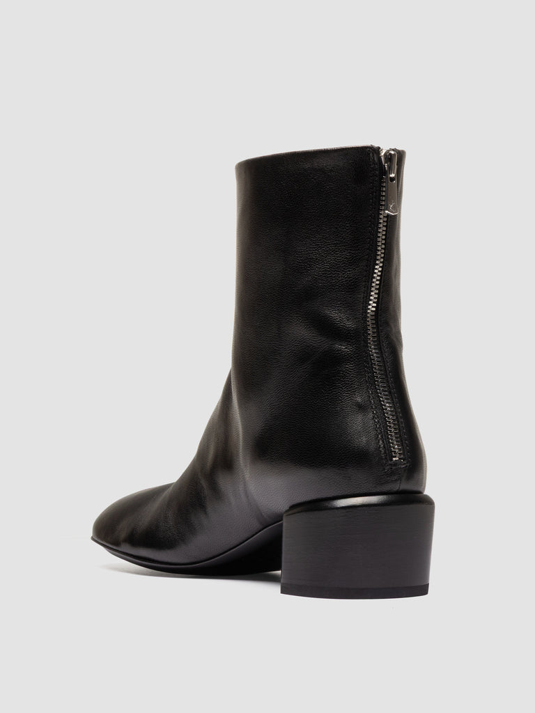 FLORE 012_W - Black Leather Zip Boots
