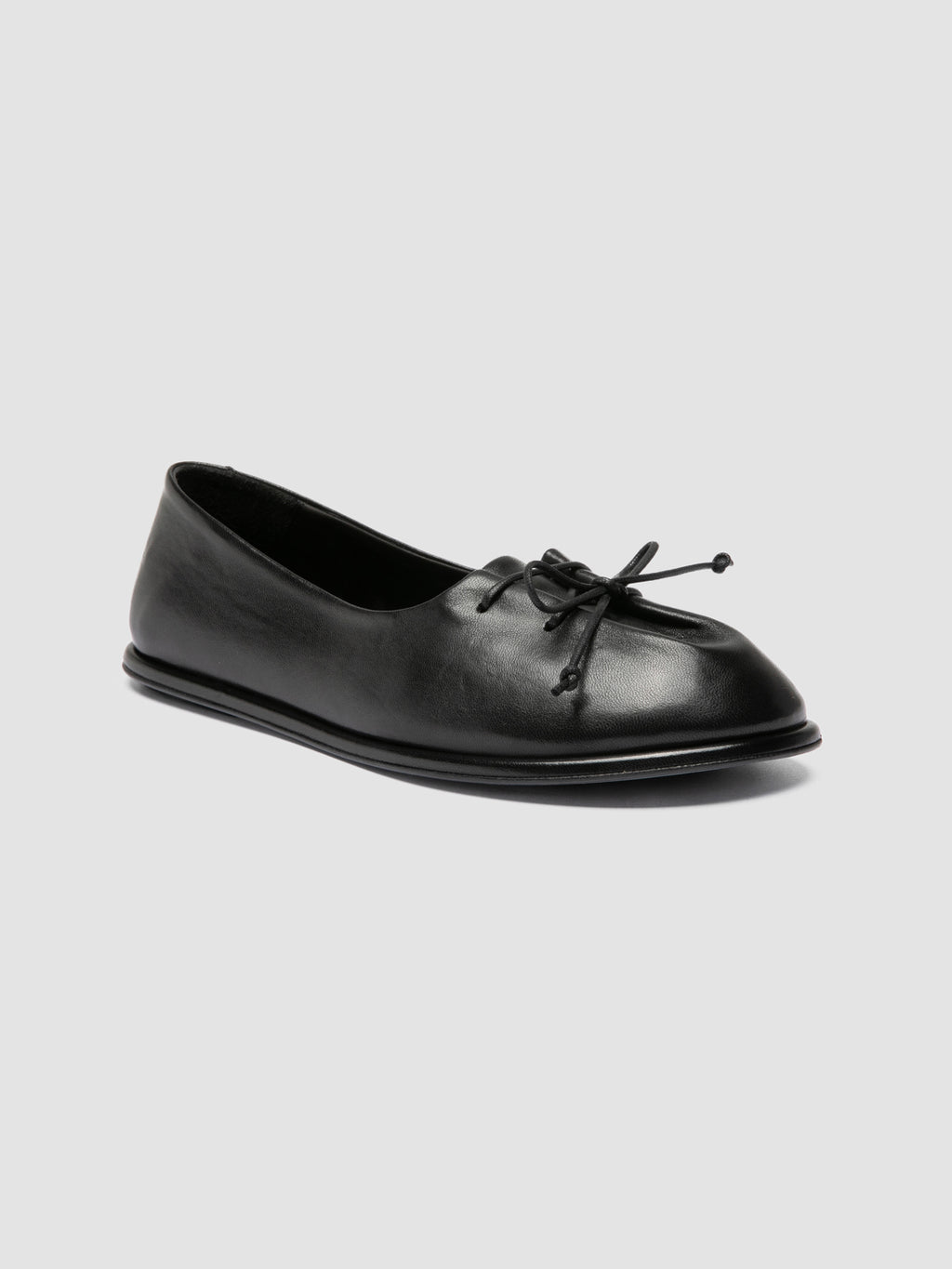 FONTAYNE 009 - Black Leather Ballerina Shoes - image OCDFONT009GUANT1000360 - 3