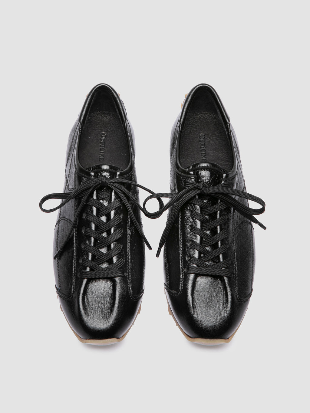 JARRED 102 W - Black Leather Low Top Sneakers