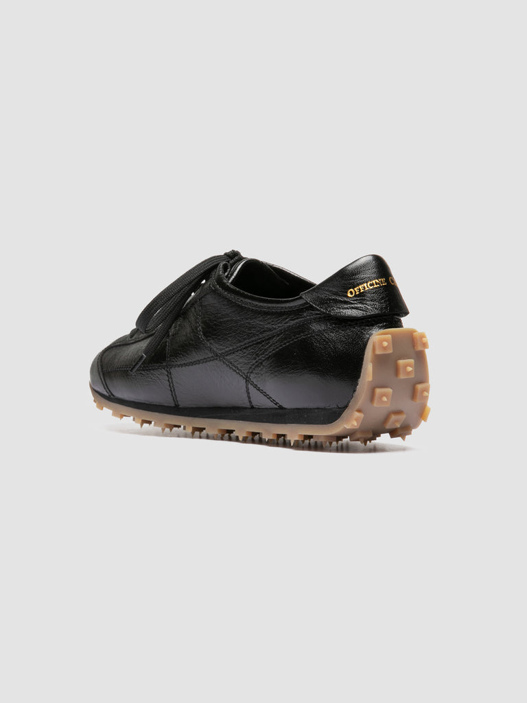 JARRED 102 W - Black Leather Low Top Sneakers