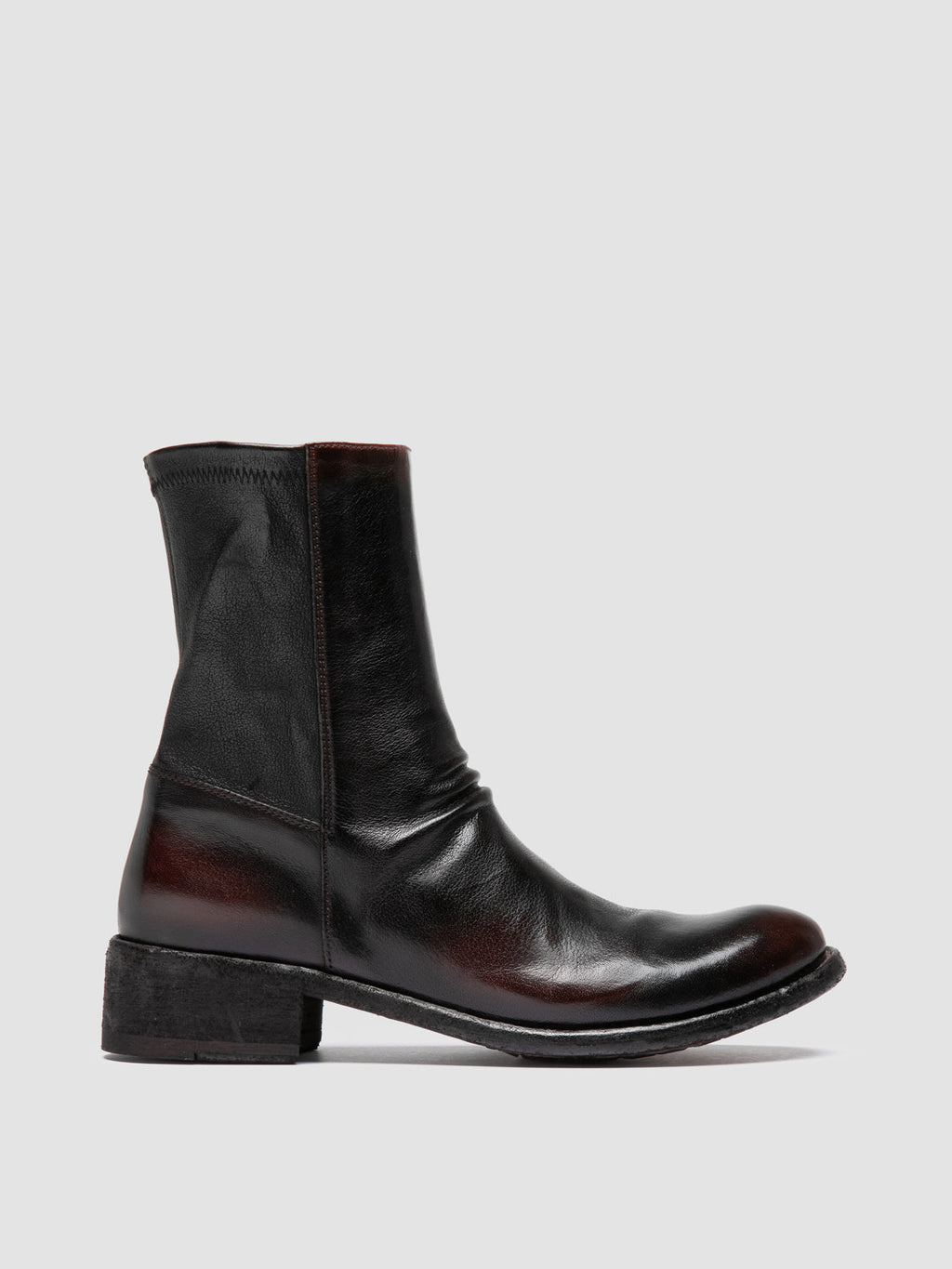 LISON 041 - Burgundy Leather Ankle Boots - image OCDLISO041IGN40M581350 - 1