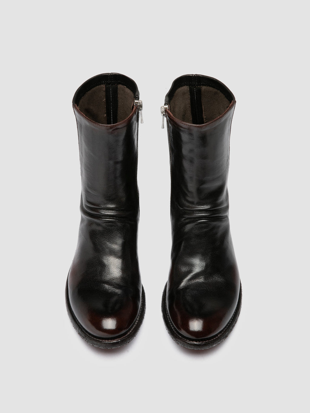 LISON 041 - Burgundy Leather Ankle Boots - image OCDLISO041IGN40M581350 - 2