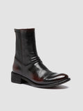 LISON 041 - Burgundy Leather Ankle Boots - image OCDLISO041IGN40M581350 - 3