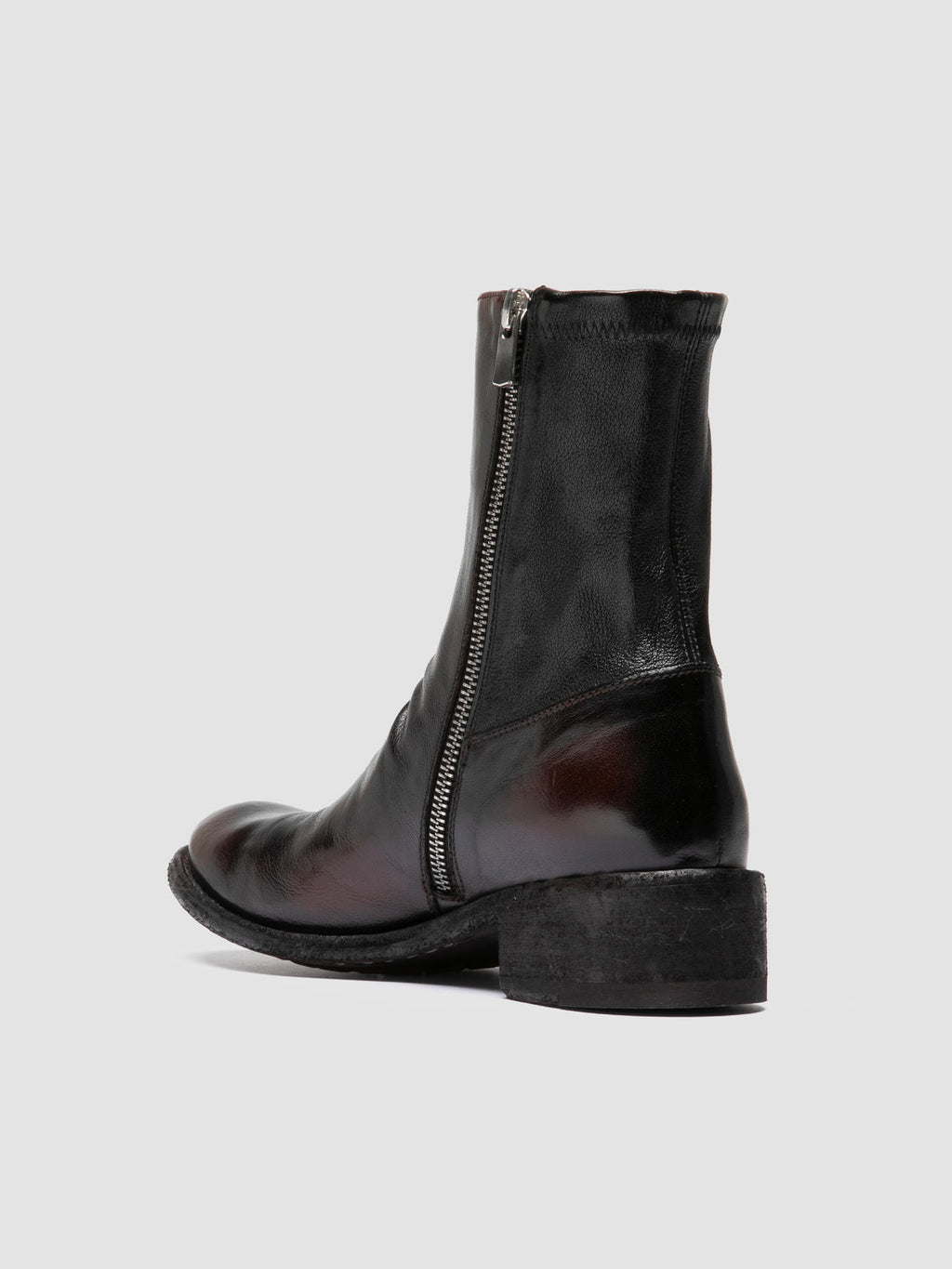 LISON 041 - Burgundy Leather Ankle Boots - image OCDLISO041IGN40M581350 - 4